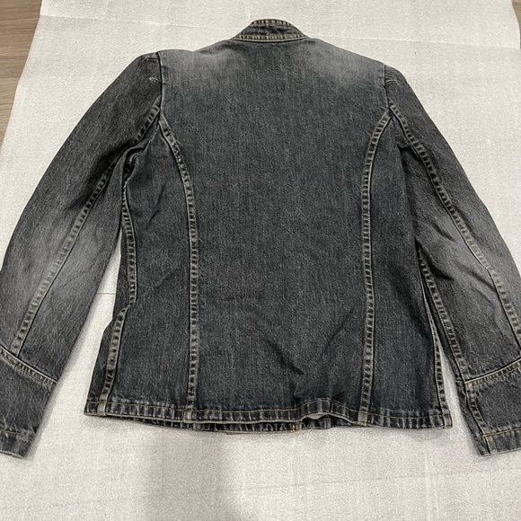 [US6]Marc Jacob’s Charcoal Denim Jacket Military Motorcycle - Picture 9 of 9